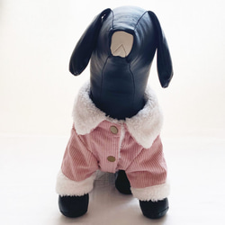 【sale】 セール　ボアジャケット ワンちゃん お洒落 犬服 1枚目の画像