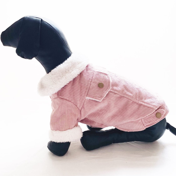 【sale】 セール　ボアジャケット ワンちゃん お洒落 犬服 2枚目の画像