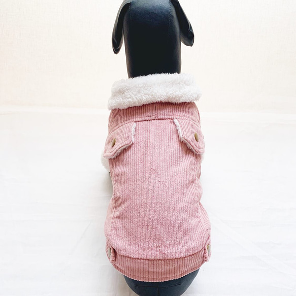 【sale】 セール　ボアジャケット ワンちゃん お洒落 犬服 3枚目の画像