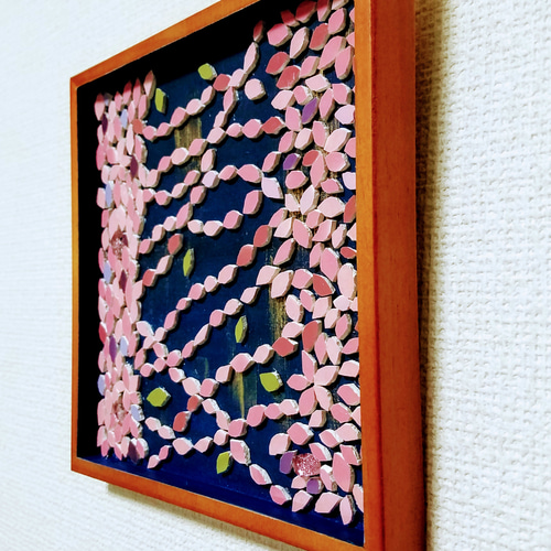 おすすめNo1！春待ち遠し モザイクタイルアート 手つなぎ桜