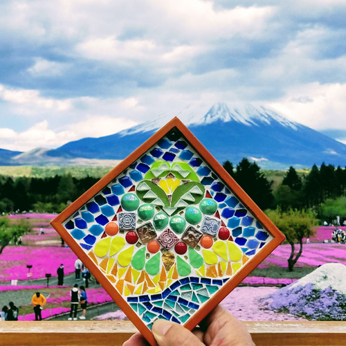 縁起もの！（本物富士山～パワーをもらて） 穏やかな海と癒しの