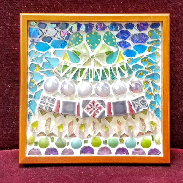 モザイクタイルアート 色鮮やか富士山 壁掛け タペストリー・壁掛け