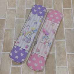 ハンドメイド♡水筒肩紐カバー♡子供♡ユニコーン♡ゆめかわ♡ふわモコ♡2点set♡ 1枚目の画像