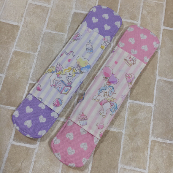 ハンドメイド♡水筒肩紐カバー♡子供♡ユニコーン♡ゆめかわ♡ふわモコ♡2点set♡ 4枚目の画像