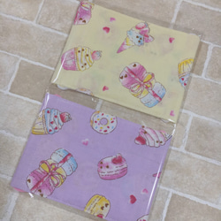 可愛い♡ハンドメイド♡ダブルガーゼ♡子供マスク♡スイーツ♡4枚set♡ 2枚目の画像