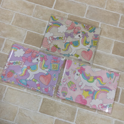 可愛い♡ハンドメイド♡ダブルガーゼ♡子供マスク♡ポップユニコーン♡3枚set♡ 2枚目の画像