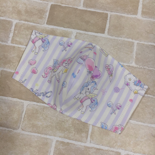 ゆめかわ♡cute♡ユニコーン柄♡ハンドメイド♡ダブルガーゼ♡子供用