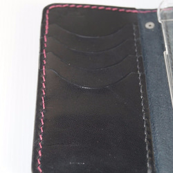 手帳式手機殼三星Galaxy S6邊緣專用Nume真皮手縫 第3張的照片