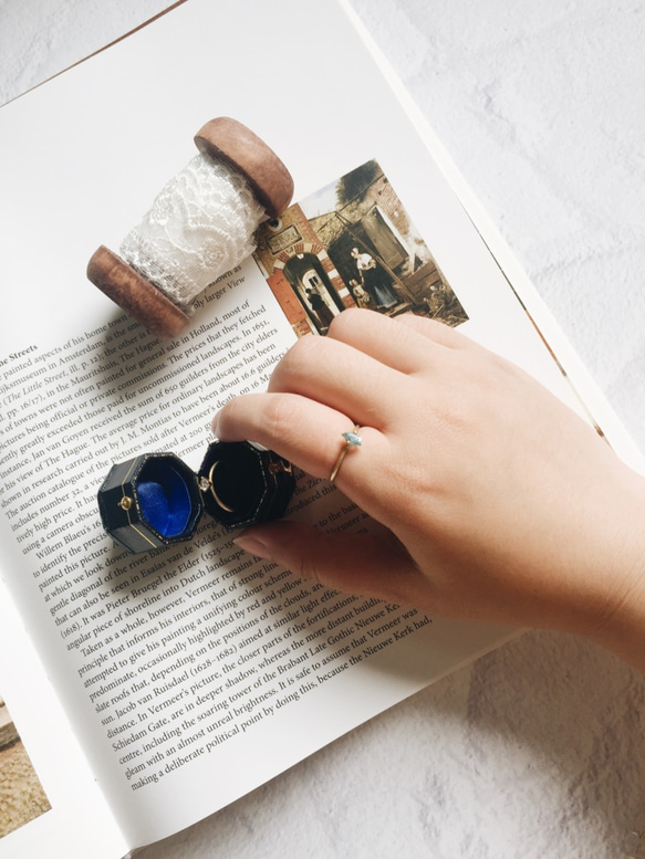 輕寶系列 契合的阿茲勒赫 14K包金 細緻戒圍 托帕石戒指【Enko】 第4張的照片