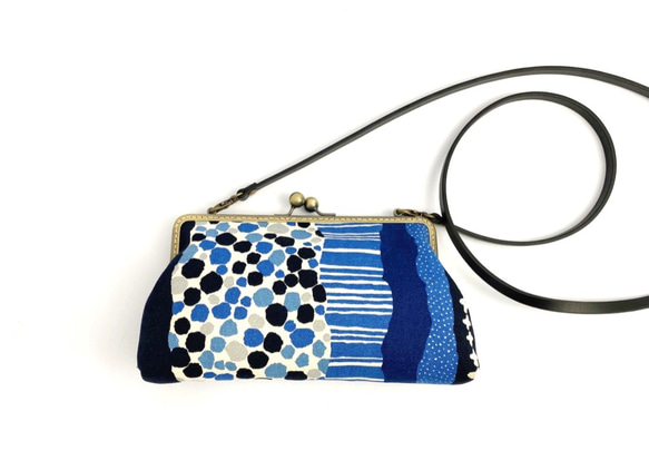 湛藍京都手作長形口金包• 側背包• 手拿包｜PÜTON 斜背包・側背包・肩