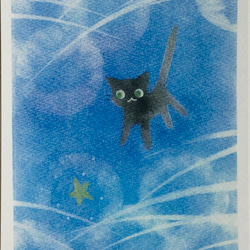 桜ねこのパステル画　猫のポストカードセット 4枚目の画像