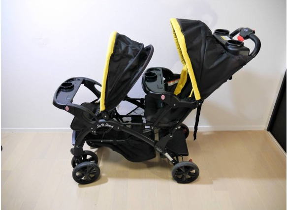 2人乗り ベビーカー ベビートレンド 中古】日本育児 baby trend 2人