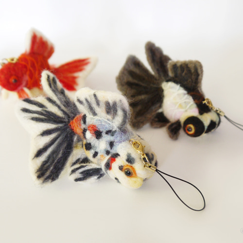 フェルト金魚ストラップ キーホルダー deme＊tyoubi 通販 225912