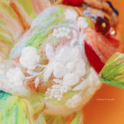 芙蓉花刺繡金魚羊毛氈生日寵物動物水族館透明聖誕節 第8張的照片