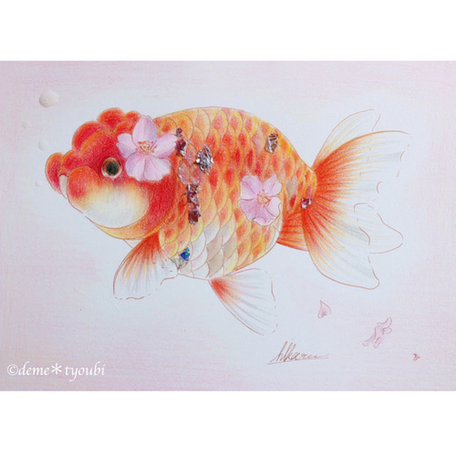 ピンク水着の美人キャラクター色鉛筆画 ピンク水着の美人キャラクター色鉛筆画 ピンク水着の美人