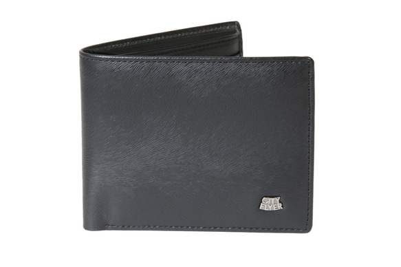 [CITY FLYER市内旅行者]馬毛シリーズレザー8カード超薄型財布財布ショートクリップオスクリップブラック 1枚目の画像