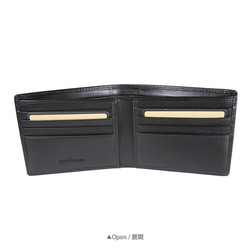 [CITY FLYER市内旅行者]馬毛シリーズレザー8カード超薄型財布財布ショートクリップオスクリップブラック 3枚目の画像