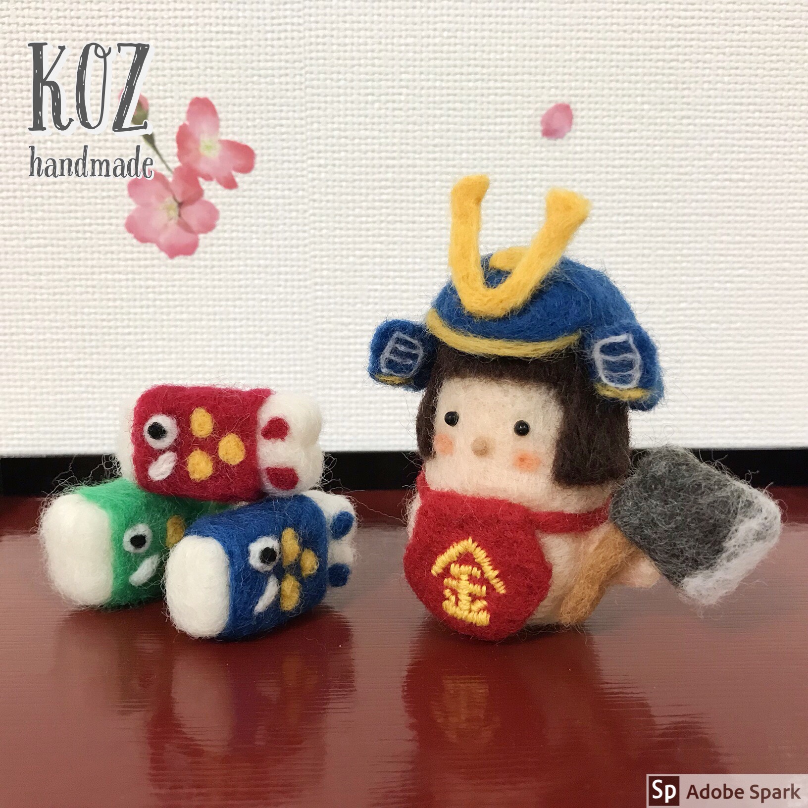 受注制作】子供の日 金太郎セット 羊毛フェルト 羊毛フェルト