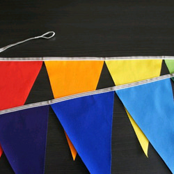 布花環290cm旗旗婚禮生日派對野營掛飾彩虹 第3張的照片