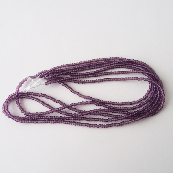 捷克夏洛特珠飾（13/0）透明紫水晶PECH01-CA /高級定制繡花線 第2張的照片