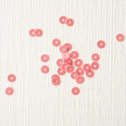 フランス製 スパンコール 4mm 1000枚 ピンク/ パイエット オートクチュール リュネビル刺繍 糸通し 3枚目の画像