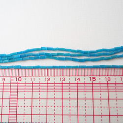 アンティークチューブビーズ フランス ブルー/ オートクチュール刺繍 リュネビル刺繍 糸通し 5枚目の画像