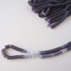 フランス製 スパンコール 4mm 透明ライトグレー #PA06-L.GY/ オートクチュール刺繍 リュネビル刺繍 糸通し 2枚目の画像