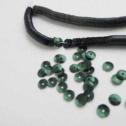 スパンコール 5mm マットグリーン #CV02-M.GR5 / キュベット オートクチュール刺繍 リュネビル刺繍 1枚目の画像