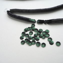 スパンコール 5mm マットグリーン #CV02-M.GR5 / キュベット オートクチュール刺繍 リュネビル刺繍 3枚目の画像