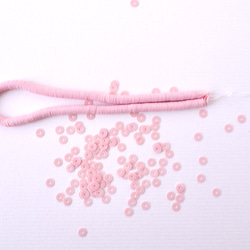 フランス製 スパンコール 4mm ピーチピンク #PA11-PE.PK4 / パイエット リュネビル刺繍 糸通し 3枚目の画像