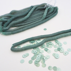 Piet 5mm Aqua Green＃PA19-A.GR5 /亮片高級時裝刺繡Luneville刺繡 第2張的照片