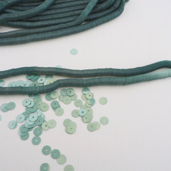 Piet 5mm Aqua Green＃PA19-A.GR5 /亮片高級時裝刺繡Luneville刺繡 第3張的照片