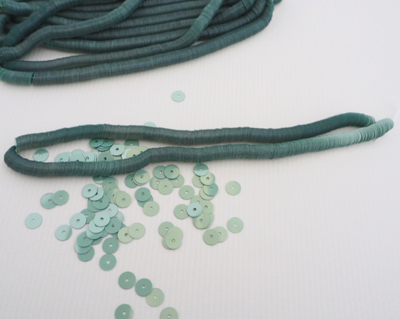 Piet 5mm Aqua Green＃PA19-A.GR5 /亮片高級時裝刺繡Luneville刺繡 第3張的照片