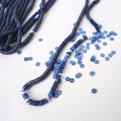 法國亮片3mm藍色海洋＃PA09-BM3 /高級定制刺繡Luneville刺繡穿線器 第2張的照片
