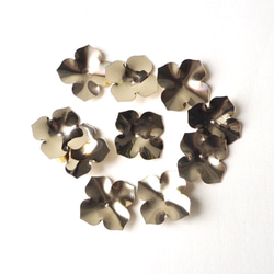 お花モチーフ スパンコール ゴールド #MF06-GD / オートクチュール刺繍 リュネビル刺繍 1枚目の画像