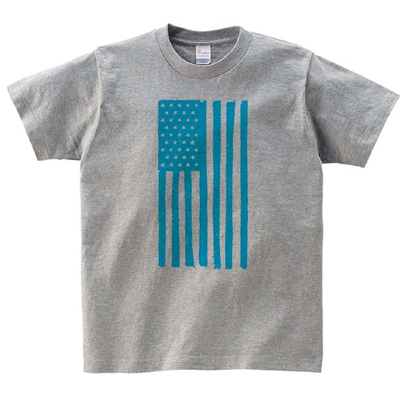 アメリカ国旗縦置き Tシャツ 1枚目の画像