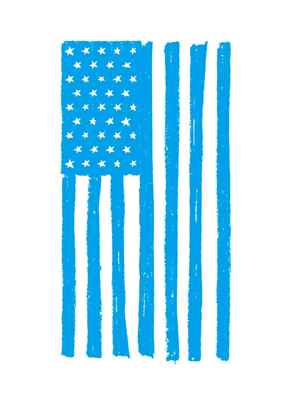 アメリカ国旗縦置き Tシャツ 2枚目の画像
