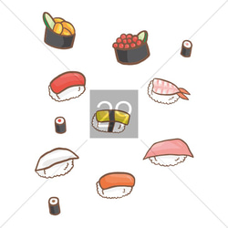 寿司 食べ物 Tシャツ メンズ レディース 半袖 白 30代 40代 プレゼント 大きいサイズ 綿100% 2枚目の画像