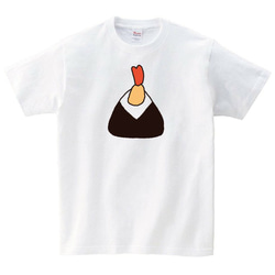 天むす 食べ物 Tシャツ メンズ レディース 半袖 白 30代 40代 プレゼント 大きいサイズ 綿100% 1枚目の画像