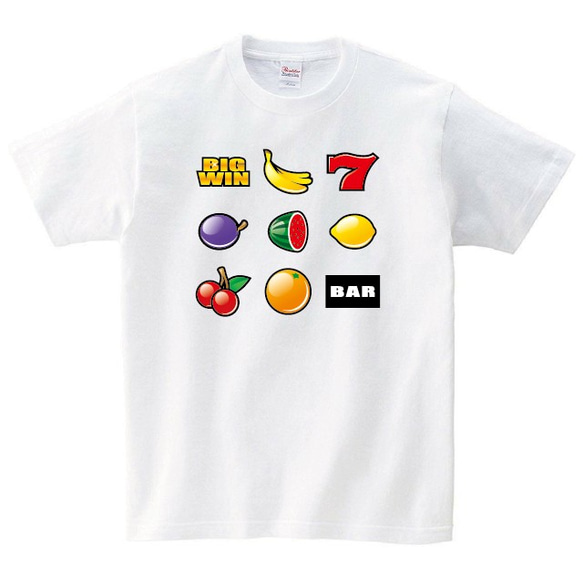 スロット Tシャツ おもしろ パロディ ネタ 白 プレゼント 大きいサイズ