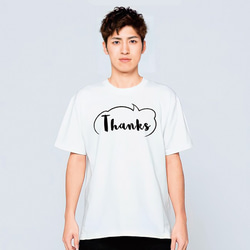 サンキュー 感謝 Tシャツ メンズ レディース おしゃれ かわいい 白 夏 プレゼント 大きいサイズ 綿100% 2枚目の画像