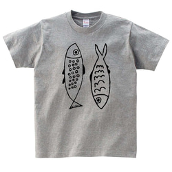 北欧 魚 Tシャツ メンズ レディース おしゃれ かわいい 白 夏 プレゼント 大きいサイズ 綿100% 4枚目の画像