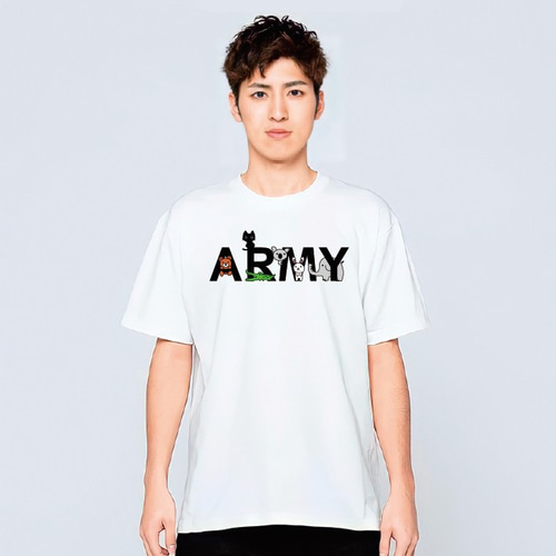 ARMY Tシャツ メンズ レディース おしゃれ かわいい 白 夏 プレゼント  
