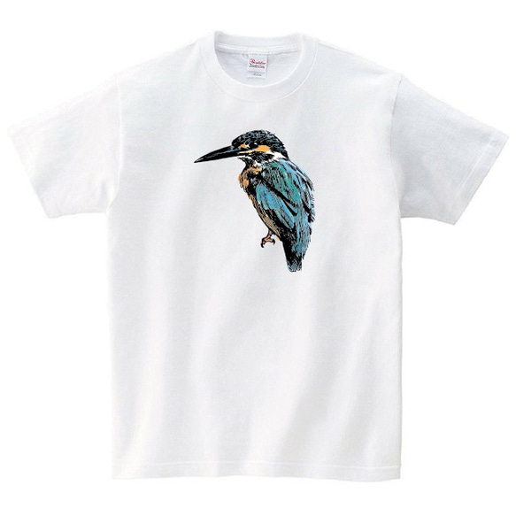 鳥 カワセミ Tシャツ メンズ レディース かわいい イラスト 夏 大きいサイズ 160 S M L XL 3枚目の画像