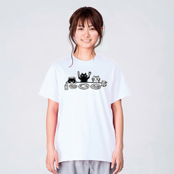 3匹の猫 Tシャツ メンズ レディース 半袖 大きいサイズ 4枚目の画像