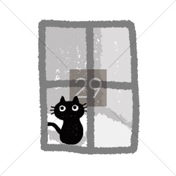 猫と窓 Tシャツ メンズ レディース 半袖 大きいサイズ 4枚目の画像