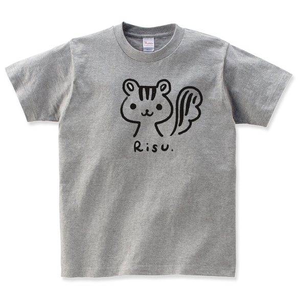 リス 動物 Tシャツ メンズ レディース キッズ 子供服 半袖 大きいサイズ 4枚目の画像
