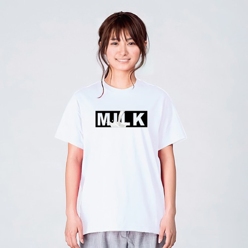 MILK TEA プリント Tシャツ Mサイズ R&D.M.Co-］ MILK TEA Tシャツ / ピンク | M AND T PRODUCT