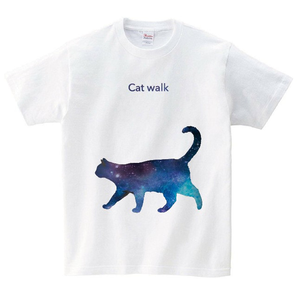 猫の散歩 Tシャツ 1枚目の画像