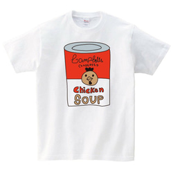 スープ缶 アート デザイン Tシャツ メンズ レディース 半袖 キャンベル トップス 白 30代 40代 大きいサイズ 3枚目の画像